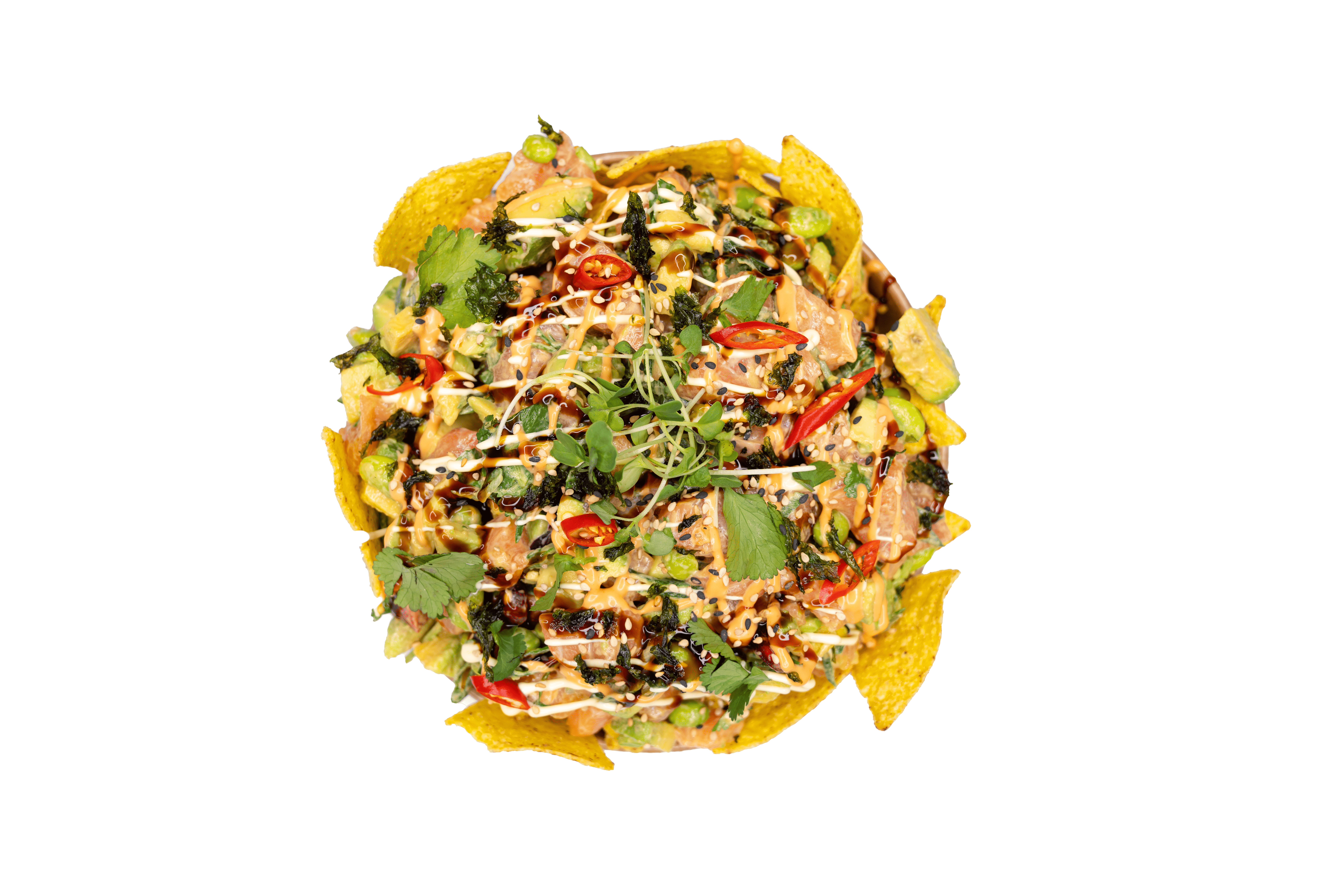 Salmon Nachos Bowl